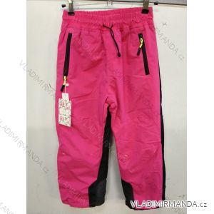 Kalhoty šusťákové zateplené flaušem dětské dorost dívčí (116-146) CHILDHOOD CCL21K-8355