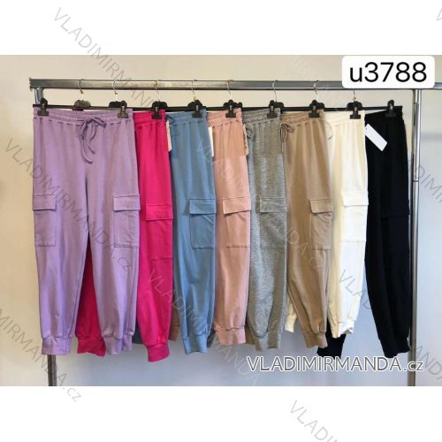 Tepláky dlhé dámske (S / M ONE SIZE) TALIANSKÁ MÓDA IMWP21u3788