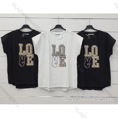 Tričko krátky rukáv dámske (S-XL) TALIANSKÁ MÓDA IMWD21153