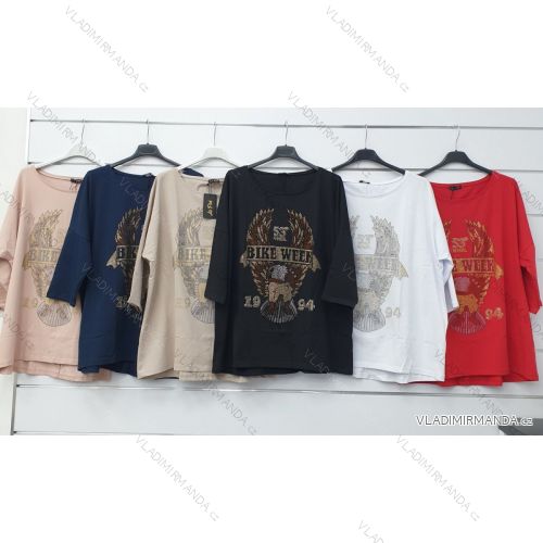 Tričko dlhý rukáv dámske oversize (S / M/L ONE SIZE) TALIANSKÁ MÓDA IMWD21194