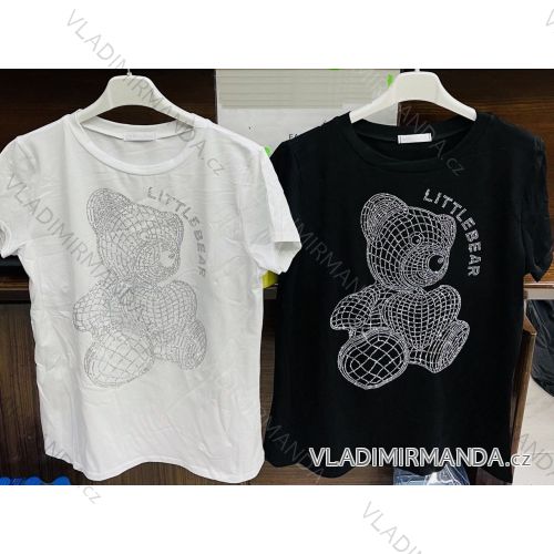Tričko krátky rukáv dámske (S/M ONE SIZE) TALIANSKÁ MÓDA IMWD21371
