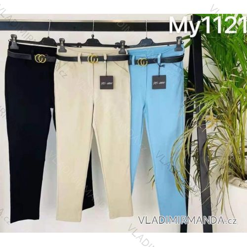 Nohavice dlhé elegantné dámske (S-XL) TALIANSKÁ MÓDA IMM21101