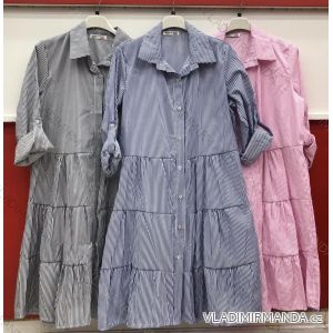 Šaty elegantné košeľové dlhý rukáv dámske (S-XL) TALIANSKÁ MÓDA IMWG21015