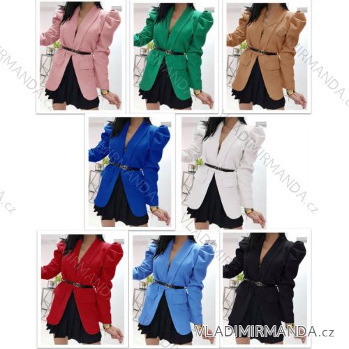 Sako elegantný dlhý rukáv dámske (S / M / L ONE SIZE) TALIANSKÁ MÓDA IMWH21015