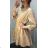Šaty košeľové dlhý rukáv dámske (M/XL ONE SIZE) TALIANSKÁ MÓDA IM421097/DR