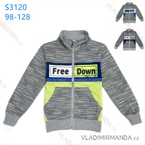 Mikina slabá na zip chlapčenská (98-128) KUGO S3120