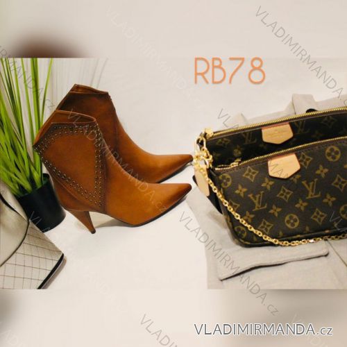Čižmy nízke členkové na podpätku dámske (36-41) SSHOES OBUV OBSS21RB78
