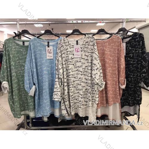 Šaty voľnočasové dlhý rukáv dámske (S / M / L ONE SIZE) TALIANSKÁ MÓDA IMWH21058