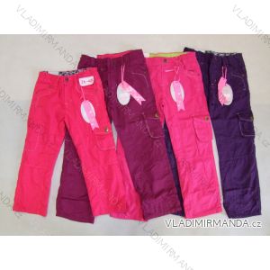 Nohavice plátené detské Dievčenské bavlnená podšívka (110-140) KUGO JK025
