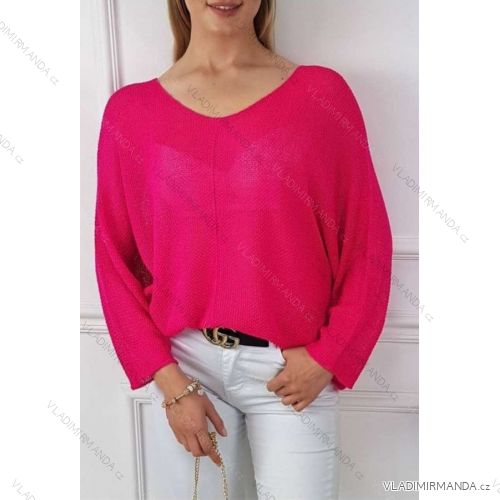 Sveter pletený tenký dlhý rukáv dámska (S / M ONE SIZE) TALIANSKÁ MÓDA IMWL21003