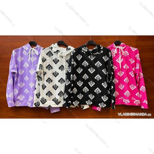 Mikina dlhý rukáv dámska (S/M/L ONE SIZE) TALIANSKÁ MÓDA IMWD21368