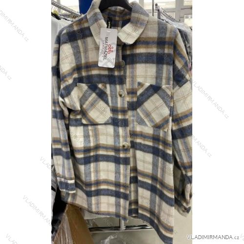 Kabát dlouhý rukáv dámský (S/M ONE SIZE) ITALSKÁ MÓDA IMM21194