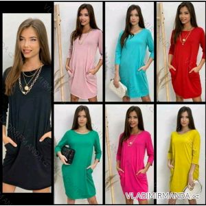 Šaty dlhý rukáv dámske (S / M ONE SIZE) TALIANSKÁ MÓDA IMM21248