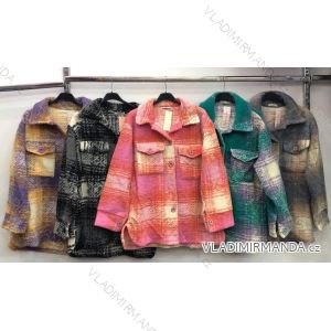 Kabát slabý jarné dlhý rukáv na gombíky dámsky (S / M ONE SIZE) TALIANSKÁ MÓDA IMWD21585