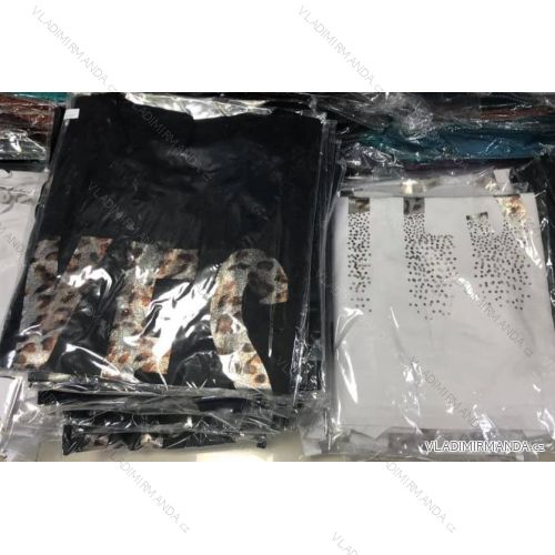 Tričko krátky rukáv dámske (S / M ONE SIZE) TALIANSKÁ MÓDA IMM21280