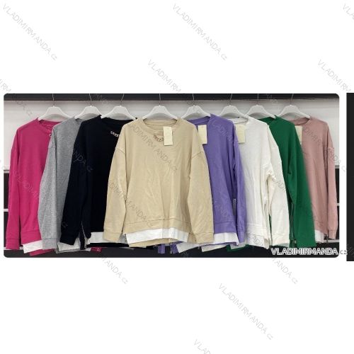 Mikina dlhý rukáv dámska (S / M ONE SIZE) Talianska MÓDA IM921034
