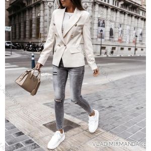 Sako elegantní dlouhý rukáv na knoflíčky dámské (S-XL) ITALSKÁ MÓDA IMWD21394