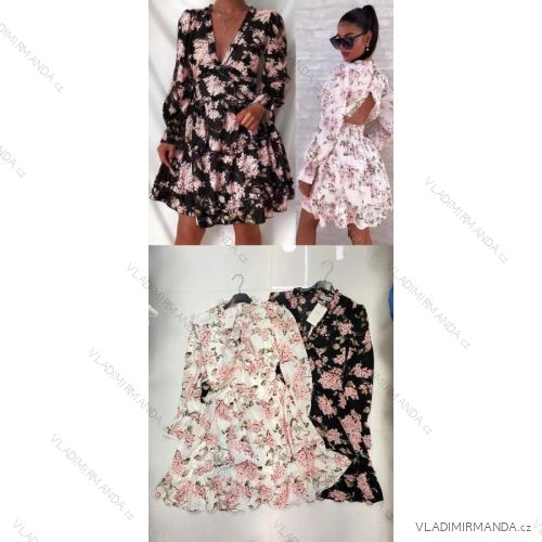 Šaty elegantné dlhý rukáv dámske (S / M ONE SIZE) TALIANSKÁ MÓDA IM921055