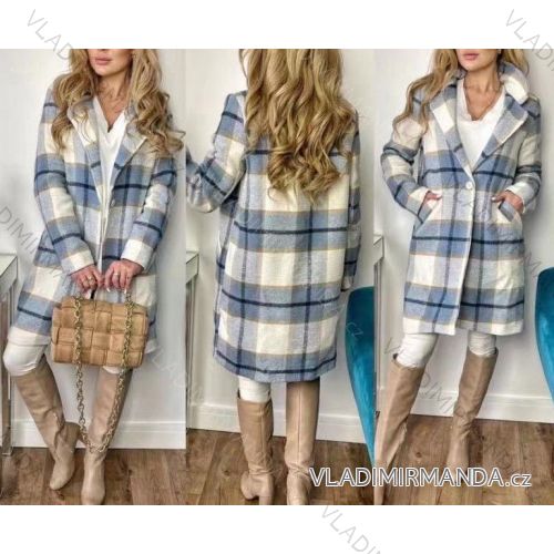 Kabát dlhý jarné dlhý rukáv na gombíky dámsky (S / M ONE SIZE) TALIANSKÁ MÓDA IM921079