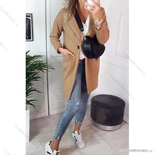 Kabát krátky flaušový na gombíky dámsky (S-XL) TALIANSKÁ MÓDA IMWD21672