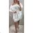 Šaty letní motýlkové krátký rukáv dámské (S/M/L ONE SIZE) ITALSKA MÓDA IMM21671/DR