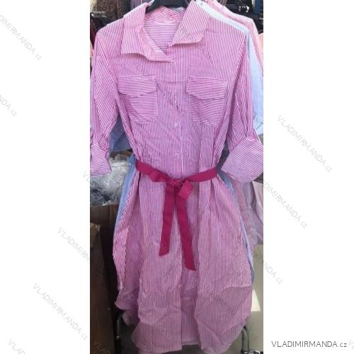 Šaty košeľové dlhý rukáv dámske (S / M ONE SIZE) TALIANSKÁ MÓDA IMM21A2277-C11