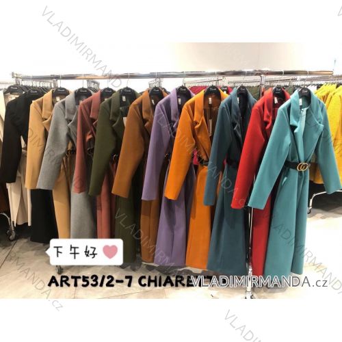 Kabát jarné dlhý rukáv dámsky (S / M / L ONE SIZE) TALIANSKÁ MÓDA IMWP21532-7