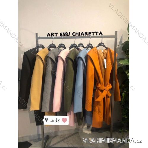 Kabát jarné dlhý rukáv dámsky (S / M / L ONE SIZE) TALIANSKÁ MÓDA IMWP21658