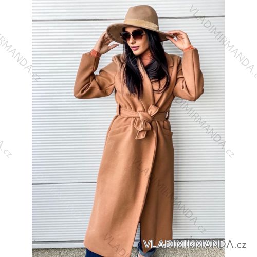 Kabát jarné dlhý rukáv dámsky (S / M / L ONE SIZE) TALIANSKÁ MÓDA IMWP21673