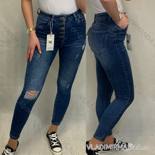 Nohavice rifle jeans dlhé push up dámske (XS-XL) M.SARA MA620S3977G-2