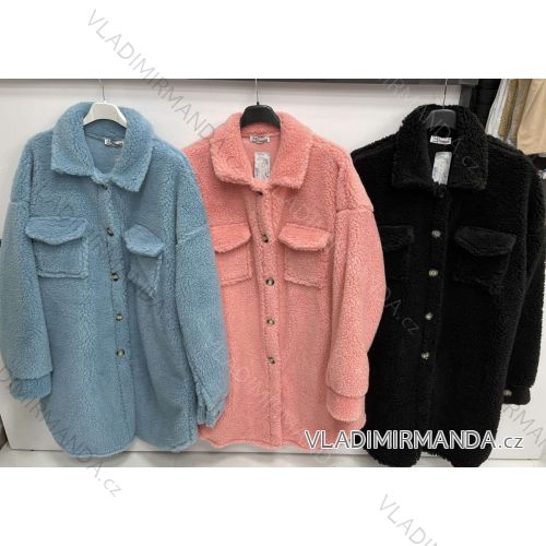 Kabát jarné střední baránok dámsky (S / M ONE SIZE) TALIANSKÁ MÓDA IMWH21034/ 02