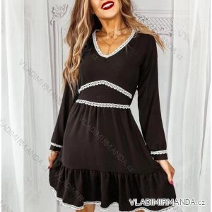 Šaty elegantné dlhý rukáv dámske (S / M ONE SIZE) TALIANSKÁ MÓDA IMWY21450
