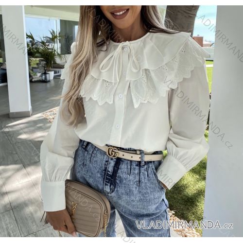 Blúzka / Košele dlhý rukáv dámska (S / M / L ONE SIZE) TALIANSKÁ MÓDA IMWD21775