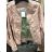 Bunda koženková tenká jarní dámská (XL-3XL) ITALSKÁ MÓDA IMM22MS8217XL