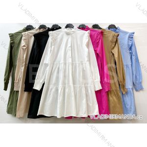 Šaty elegantné košeľové dlhý rukáv dámske (S / M ONE SIZE) TALIANSKÁ MÓDA IMWD211001
