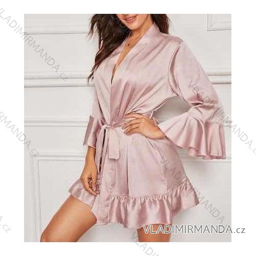 Župan tenký saténový dámsky (S / M ONE SIZE) TALIANSKÁ MÓDA IMWK21176