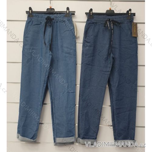 Nohavice riflové dlhé dámske (S-XL) TALIANSKÁ MÓDA IMWA21018