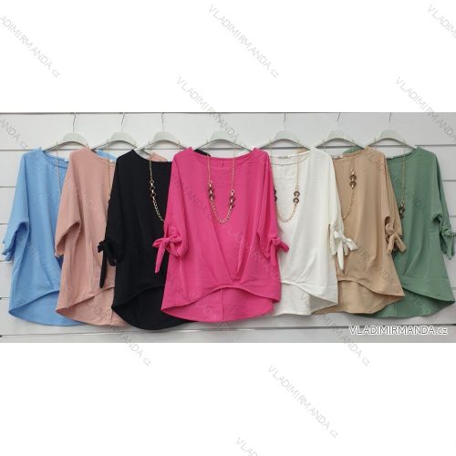 Blúzka dlhý rukáv dámska (S / M ONE SIZE) TALIANSKÁ MÓDA IMWA21025