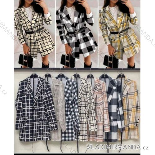 Kabát jarné elegantný dámsky (S / M / L ONE SIZE) TALIANSKÁ MÓDA IMWA21042