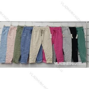 Nohavice stláčané dlhé dámske (S / M ONE SIZE) TALIANSKÁ MÓDA IMWA21043