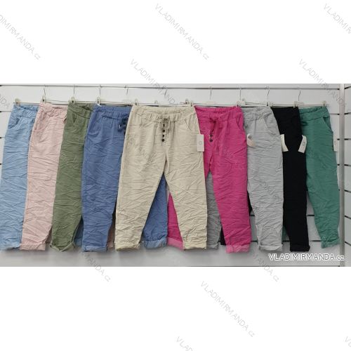 Nohavice stláčané dlhé dámske (S / M ONE SIZE) TALIANSKÁ MÓDA IMWA21043
