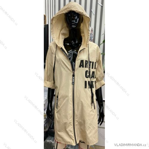 Kabát jarné s kapucňou dámsky (S / M / L ONE SIZE) TALIANSKÁ MÓDA IMWA21032