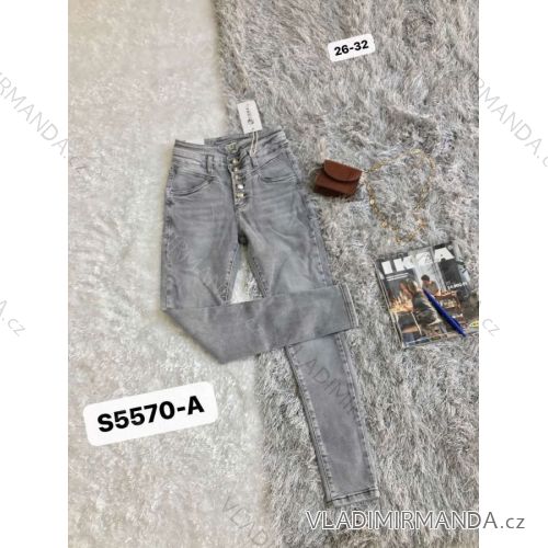 Rifle jeans dlhé vysoký pás dámske (26-32) CORE MA521S5570-A