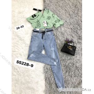Rifle jeans dlhé dámske (26-32) M.SARA MA521S5228-9