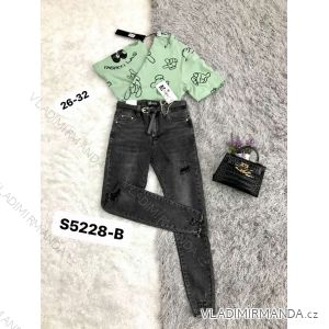 Rifle jeans dlhé dámske (26-32) M.SARA MA521S5228-B