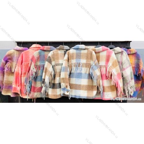 Kabát krátky tenký jarné dlhý rukáv dámsky (S / M ONE SIZE) TALIANSKÁ MÓDA IMWD211157