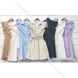 Šaty elegantné košeľové krátky rukáv dámske (S / M / L ONE SIZE) TALIANSKÁ MÓDA IMWD211257