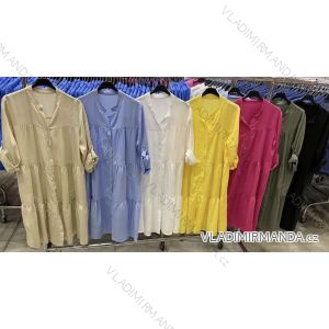 Šaty elegantné košeľové dlhý rukáv dámske (S / M ONE SIZE) TALIANSKÁ MÓDA IMWD211280