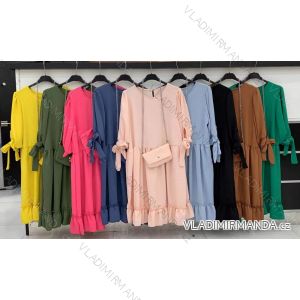Šaty elegantné dlhý rukáv dámske (S / M ONE SIZE) TALIANSKÁ MÓDA IMWD211312