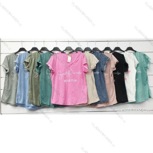 Tričko krátky rukáv dámske (S / M ONE SIZE) TALIANSKÁ MÓDA IMWH21109